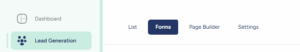 Lead generation feature in Serlzo's marketing automation dashboard