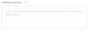 Serlzo chatbot keywprd setup