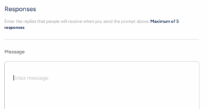 Set chatbot responses in Serlzo