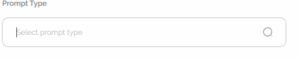 Serlzo chatbot prompt type options