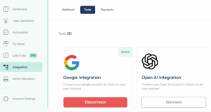 Connect OpenAI assistant in Serlzo